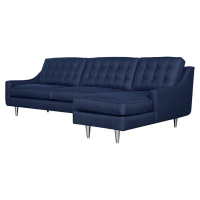 The Cloverdale 2Piece Navy Sectional  Smart Furniture