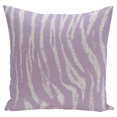 Zebra Print Decorative Pillow in Lilac Purple Smart Furniture