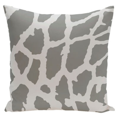 Giraffe Print Pillow in Grey | Smart Furniture